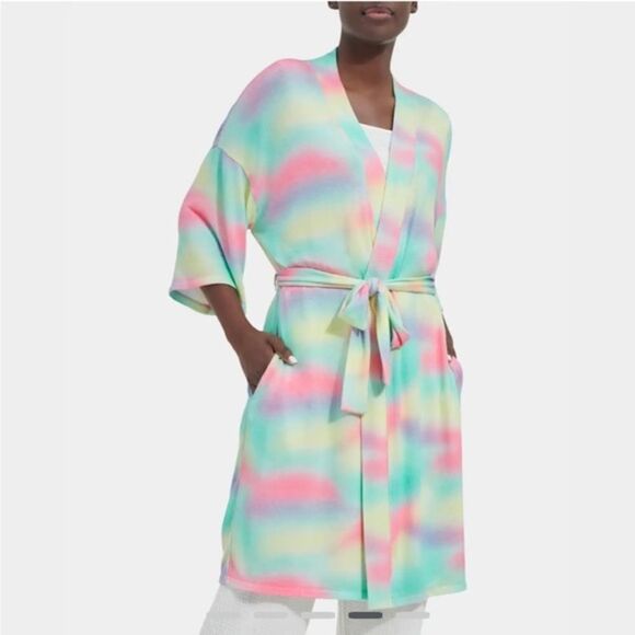 NWT Ugg multicolored robe with belt size small - Picture 3 of 9